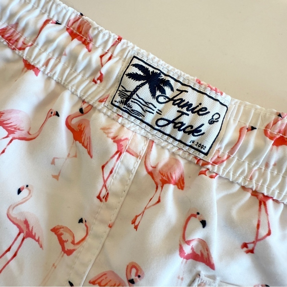 Janie and Jack Kids Flamingo Swim Trunks Size 12-18 Months Summer Vacation - Picture 8 of 9